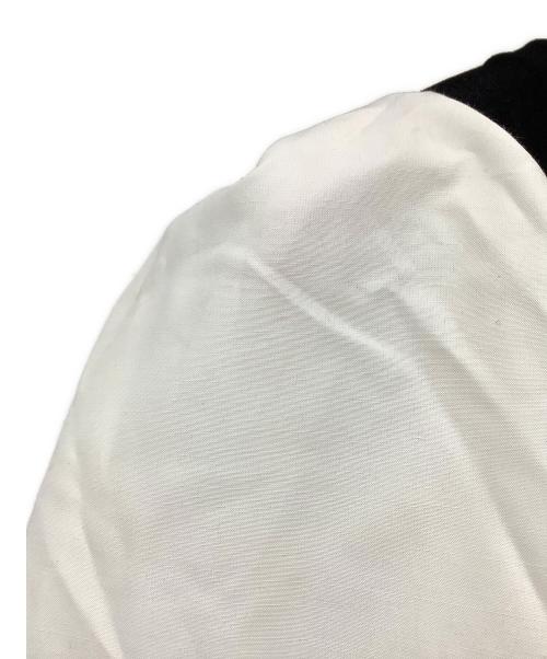 CELFORD（セルフォード）CELFORD (セルフォード) パフスリーブ フロントボタン ワンピース ブラックxホワイト サイズ:Sの古着・服飾アイテム