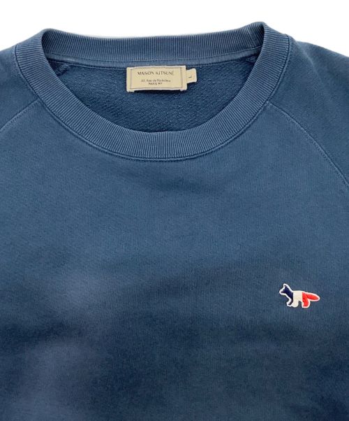 maison kitsune（メゾンキツネ）maison kitsune (メゾンキツネ) SWEATSHIRT TRICOLOR FOX PATCH ネイビー サイズ:Lの古着・服飾アイテム