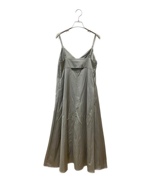 STUDIOUS（ステュディオス）STUDIOUS (ステュディオス) ウェットサテンキャミソールワンピース シルバー サイズ:Mの古着・服飾アイテム