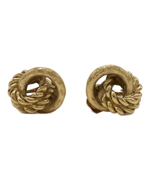 Christian Dior（クリスチャン ディオール）Christian Dior (クリスチャン ディオール) ロープイヤリング ゴールドカラーの古着・服飾アイテム