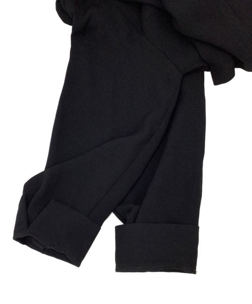 INDIVI（インディヴィ）INDIVI (インディヴィ) 【洗える】キーネックフレアワンピース ブラック サイズ:38の古着・服飾アイテム