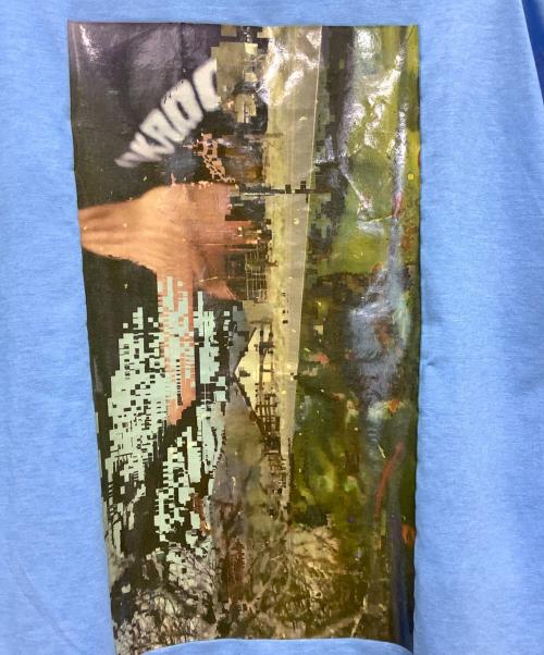 Acne studios（アクネ ストゥディオス）ACNE STUDIOS (アクネ ストゥディオス) Video-print T-shirt ブルー サイズ:Mの古着・服飾アイテム