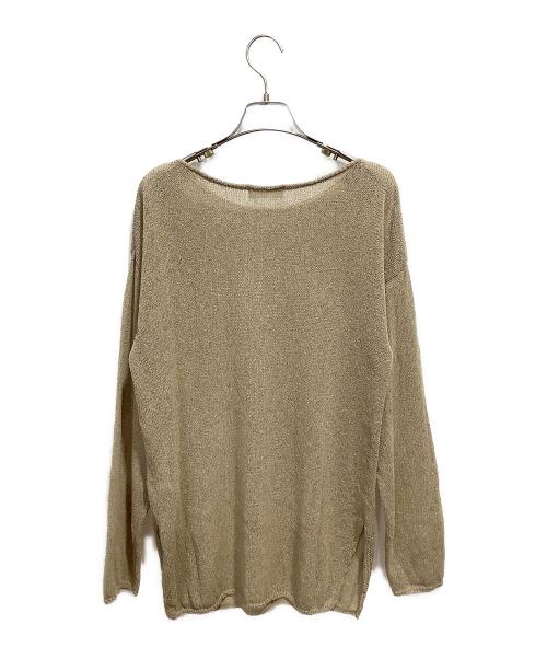 RIVE DROITE（リヴドロワ）RIVE DROITE (リヴドロワ) ペーパーガーゼルーズシアーニット ベージュ サイズ:Fの古着・服飾アイテム