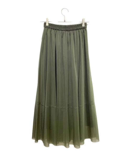 RIVE DROITE（リヴドロワ）RIVE DROITE (リヴドロワ) ティアードチュールスカート オリーブ サイズ:36の古着・服飾アイテム
