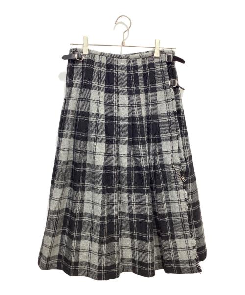 O'NEIL OF DUBLIN（オニールオブダブリン）O'NEIL OF DUBLIN (オニールオブダブリン) プリーツラップスカート ブラック サイズ:Sの古着・服飾アイテム