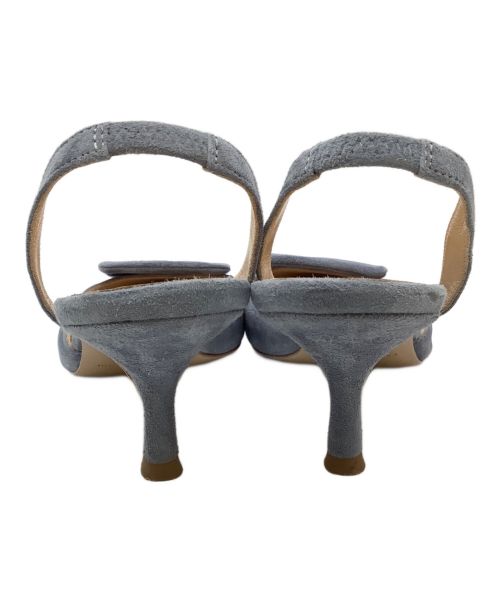 FABIO RUSCONI（ファビオルスコーニ）FABIO RUSCONI (ファビオルスコーニ) スウェードバックストラップパンプス ブルー サイズ:37の古着・服飾アイテム