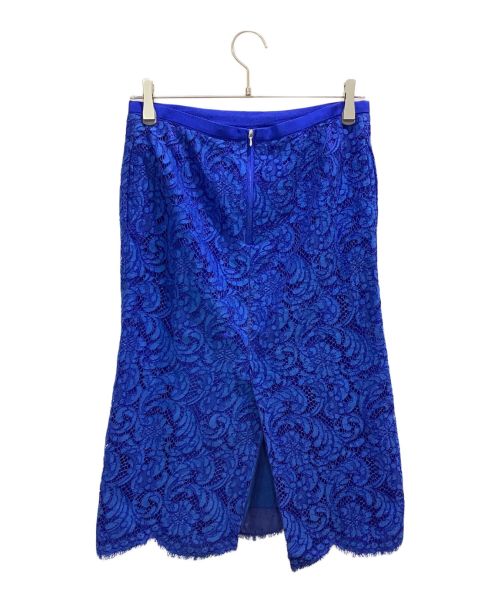 DRAWER（ドゥロワー）DRAWER (ドゥロワー) シルク混レーススカート ブルー サイズ:36の古着・服飾アイテム
