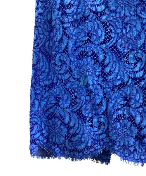 DRAWER（ドゥロワー）DRAWER (ドゥロワー) シルク混レーススカート ブルー サイズ:36の古着・服飾アイテム