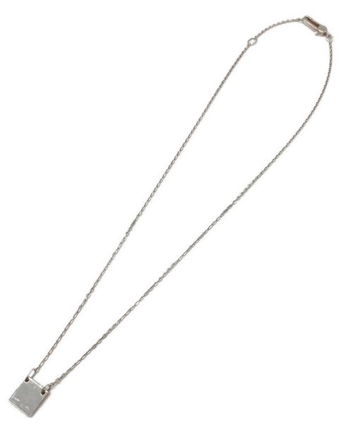 GUCCI（グッチ）GUCCI (グッチ) スクエアプレートシルバーネックレスの古着・服飾アイテム