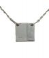 GUCCI (グッチ) スクエアプレートシルバーネックレス：10000円