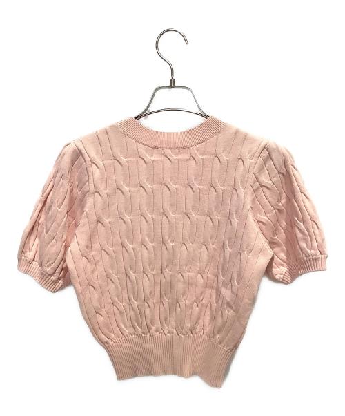 Lily Brown（リリーブラウン）Lily Brown (リリーブラウン) Lily Bear ケーブルニットプルオーバー ピンク サイズ:Fの古着・服飾アイテム