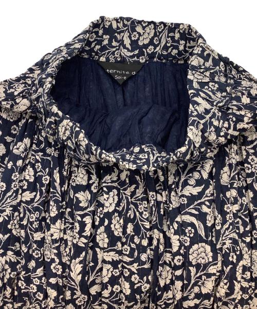 北欧暮らしの道具店（ホクオウクラシノドウグテン）北欧暮らしの道具店 (ホクオウクラシノドウグテン) Soi-e (ソワ) 花柄コットンスカート ネイビーxホワイト サイズ:1の古着・服飾アイテム