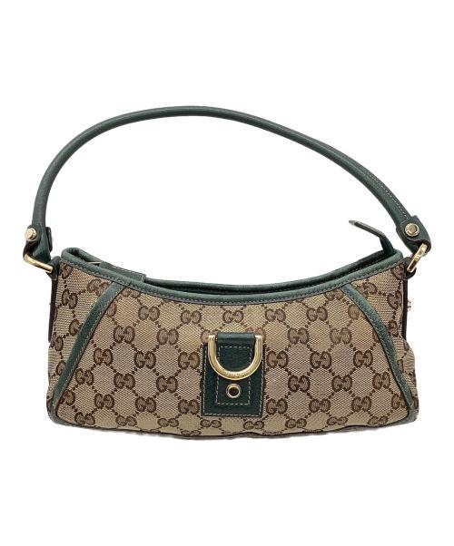 GUCCI（グッチ）GUCCI (グッチ) ワンショルダーバッグ グリーン×ベージュの古着・服飾アイテム