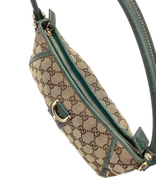 GUCCI（グッチ）GUCCI (グッチ) ワンショルダーバッグ グリーン×ベージュの古着・服飾アイテム