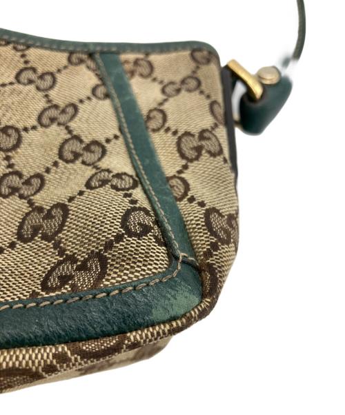 GUCCI（グッチ）GUCCI (グッチ) ワンショルダーバッグ グリーン×ベージュの古着・服飾アイテム
