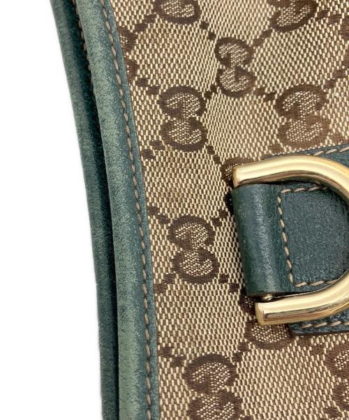 GUCCI（グッチ）GUCCI (グッチ) ワンショルダーバッグ グリーン×ベージュの古着・服飾アイテム