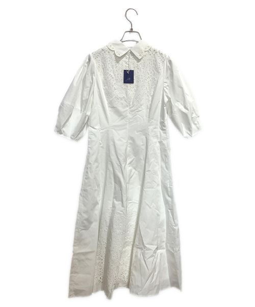 Maglie le cassetto（マーリエ ル カセット）Maglie le cassetto (マーリエ ル カセット) カットワーク刺繍ワンピース ホワイト サイズ:Mの古着・服飾アイテム