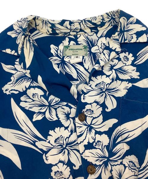 KAMEHAMEHA（カメハメハ）KAMEHAMEHA (カメハメハ) アロハシャツ ブルー×ホワイト サイズ:Mの古着・服飾アイテム