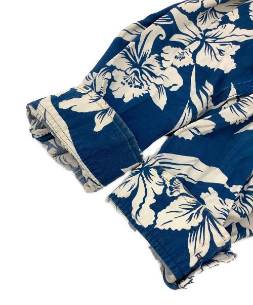 KAMEHAMEHA（カメハメハ）KAMEHAMEHA (カメハメハ) アロハシャツ ブルー×ホワイト サイズ:Mの古着・服飾アイテム