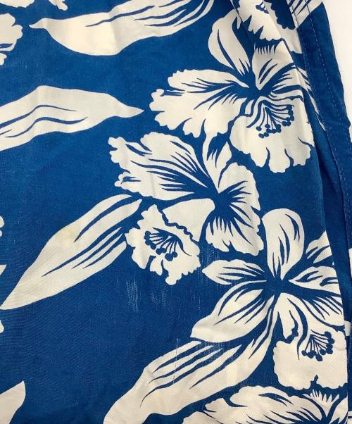 KAMEHAMEHA（カメハメハ）KAMEHAMEHA (カメハメハ) アロハシャツ ブルー×ホワイト サイズ:Mの古着・服飾アイテム