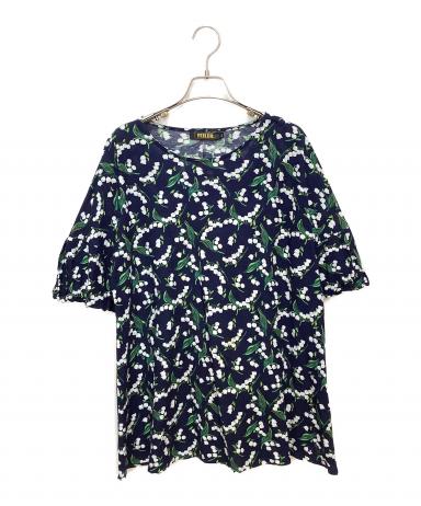 中古・古着通販】FEILER (フェイラー) 花柄ブラウス ネイビー×ホワイト 
