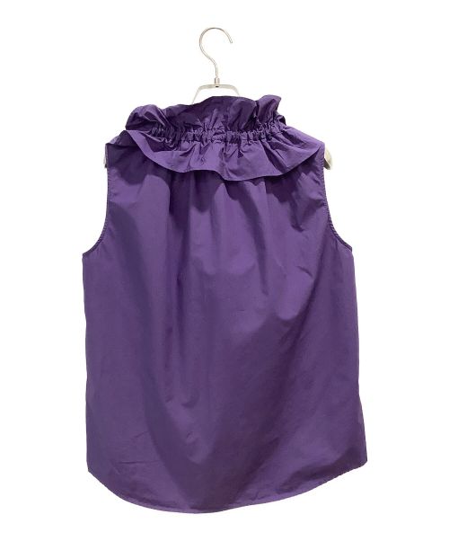 AEWEN MATOPH（イウエン マトフ）AEWEN MATOPH (イウエン マトフ) 2023SS ギャザーリボンノースリーブブラウス パープル サイズ:FREEの古着・服飾アイテム