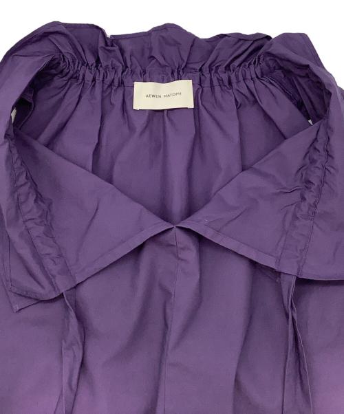 AEWEN MATOPH（イウエン マトフ）AEWEN MATOPH (イウエン マトフ) 2023SS ギャザーリボンノースリーブブラウス パープル サイズ:FREEの古着・服飾アイテム