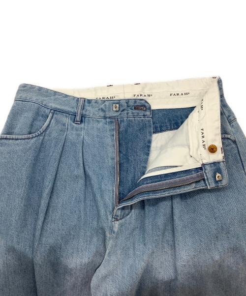 FARAH（ファーラー）FARAH (ファーラー) Two-tuck Wide Tapered Pants インディゴ サイズ:W32L30の古着・服飾アイテム