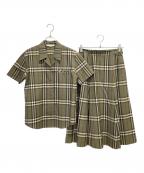 Burberry'sバーバリーズ）の古着「ノバチェック スカート セットアップ」｜オリーブ