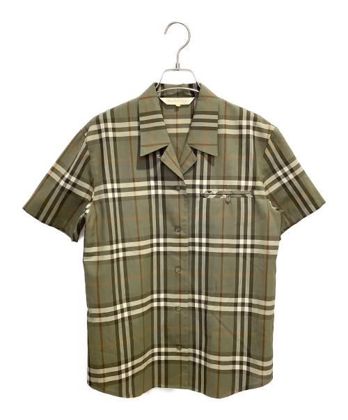 Burberry's（バーバリーズ）Burberry's (バーバリー) ノバチェック スカート セットアップ オリーブ サイズ:7R/9ARの古着・服飾アイテム