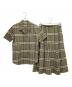 Burberry's（バーバリー）の古着「ノバチェック スカート セットアップ」｜オリーブ