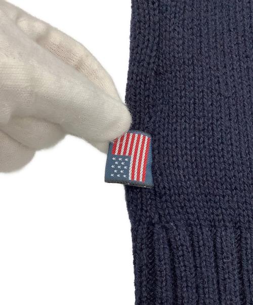 POLO RALPH LAUREN（ポロ・ラルフローレン）POLO RALPH LAUREN (ポロ・ラルフローレン) 星条旗ハーフジップニット ネイビー×レッド サイズ:Sの古着・服飾アイテム