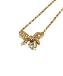 Christian Dior（クリスチャン ディオール）の古着「リボンネックレス」｜ゴールドカラー