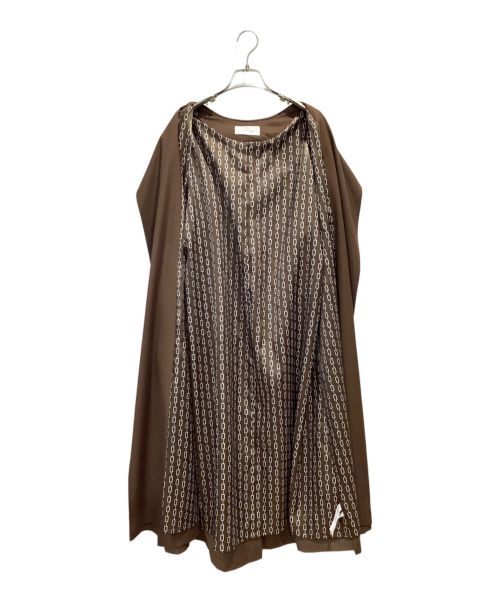 FRAY ID（フレイ アイディー）FRAY ID (フレイ アイディー) バックドレープトレンチ ブラウン サイズ:Sの古着・服飾アイテム