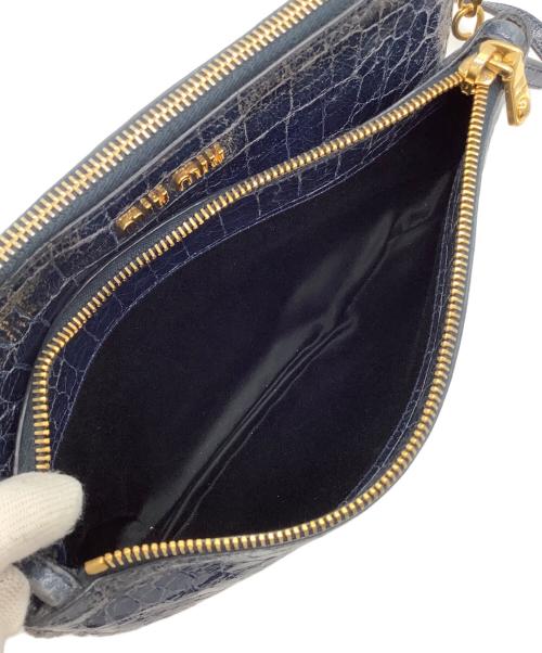 MIU MIU（ミュウミュウ）MIU MIU (ミュウミュウ) ショルダーバッグ ネイビーの古着・服飾アイテム