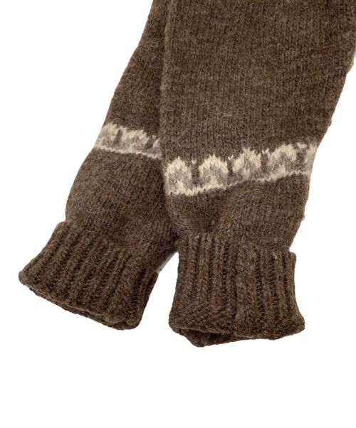 BATONER（バトナ―）BATONER (バトナ―) 2021 Belluria別注 MOHAIR NORDIC CREW NECK ブラウン×グレー サイズ:2の古着・服飾アイテム