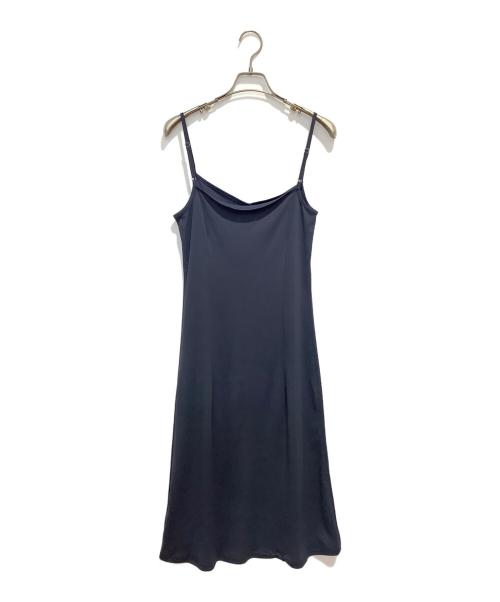 FRAY ID（フレイ アイディー）FRAY ID (フレイ アイディー) シフォンプリーツプリントワンピース ネイビー サイズ:1の古着・服飾アイテム