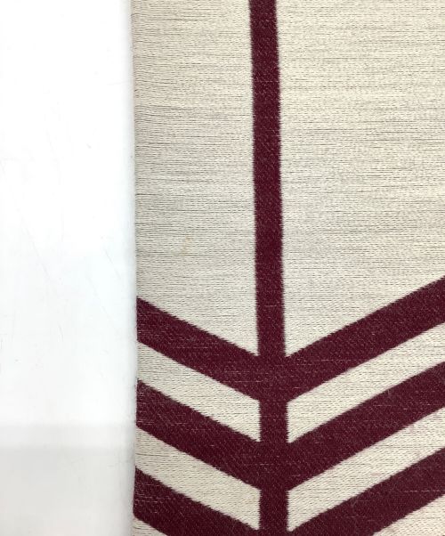 LOUIS VUITTON（ルイ ヴィトン）LOUIS VUITTON (ルイ ヴィトン) カラコラム ウールシルクマフラー レッド×ホワイトの古着・服飾アイテム