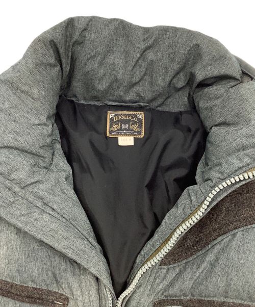 DIESEL（ディーゼル）DIESEL (ディーゼル) ウール切替中綿ジャケット グレー サイズ:Mの古着・服飾アイテム