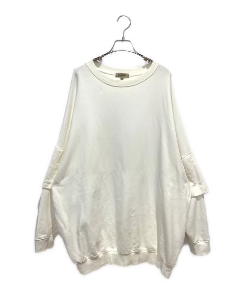 YEEZY SEASON4（イージーシーズン4）YEEZY SEASON4 (イージーシーズン4) ダブルスリーブスウェットシャツ ホワイト サイズ:Mの古着・服飾アイテム