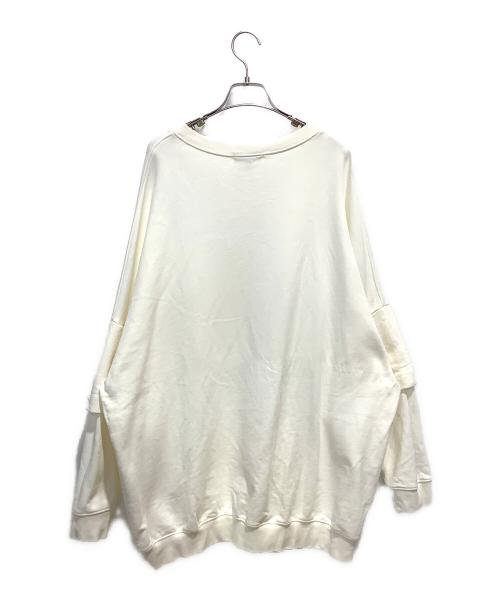 YEEZY SEASON4（イージーシーズン4）YEEZY SEASON4 (イージーシーズン4) ダブルスリーブスウェットシャツ ホワイト サイズ:Mの古着・服飾アイテム