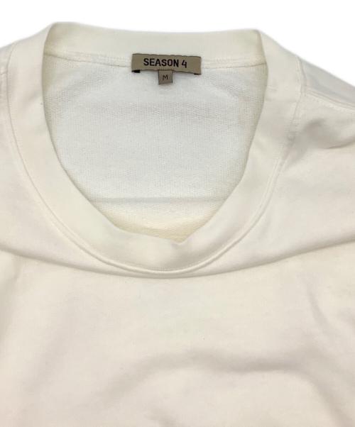 YEEZY SEASON4（イージーシーズン4）YEEZY SEASON4 (イージーシーズン4) ダブルスリーブスウェットシャツ ホワイト サイズ:Mの古着・服飾アイテム