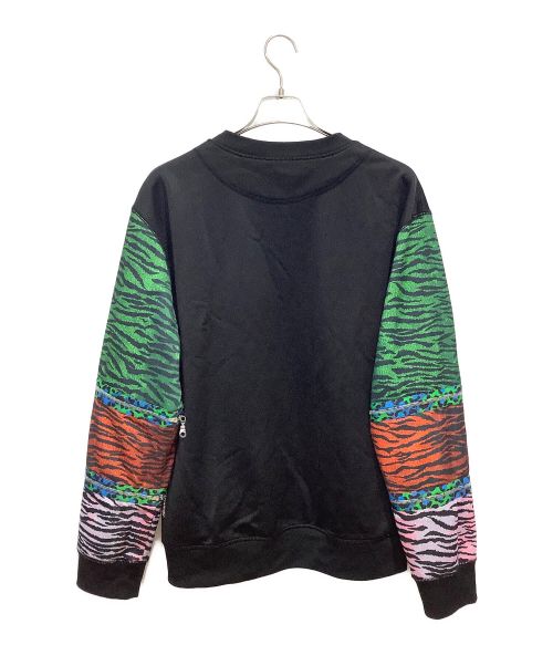 KENZO（ケンゾー）KENZO (ケンゾー) H&M (エイチアンドエム) ジップリブスウェット ブラック×グリーン×オレンジ サイズ:Lの古着・服飾アイテム