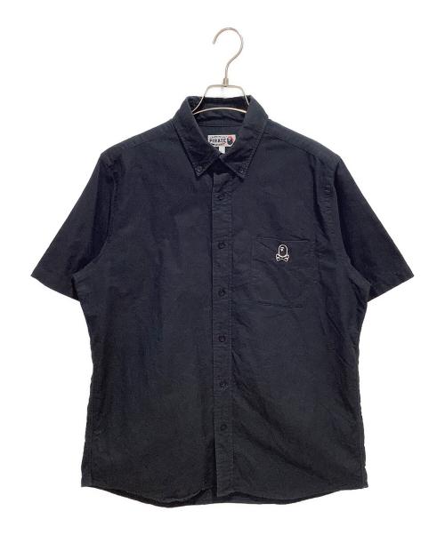 A BATHING APE（アベイシングエイプ）A BATHING APE  (アベイシングエイプ) ワンポイント 半袖シャツ ブラック サイズ:Lの古着・服飾アイテム