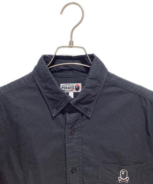 A BATHING APE（アベイシングエイプ）A BATHING APE  (アベイシングエイプ) ワンポイント 半袖シャツ ブラック サイズ:Lの古着・服飾アイテム