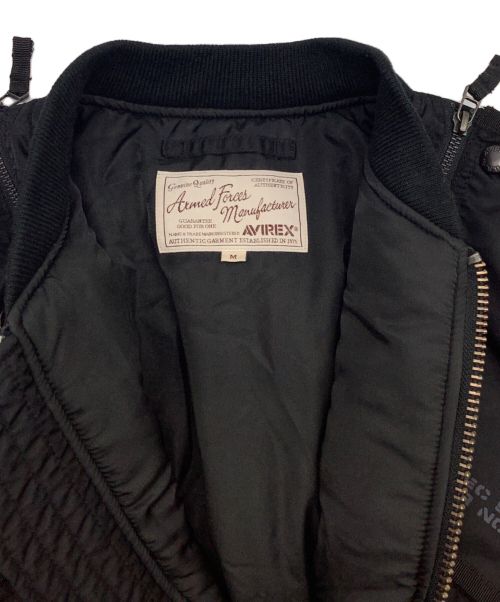 AVIREX（アヴィレックス）AVIREX (アヴィレックス) MA-1 REMODEL MARK2 ブラック サイズ:Mの古着・服飾アイテム