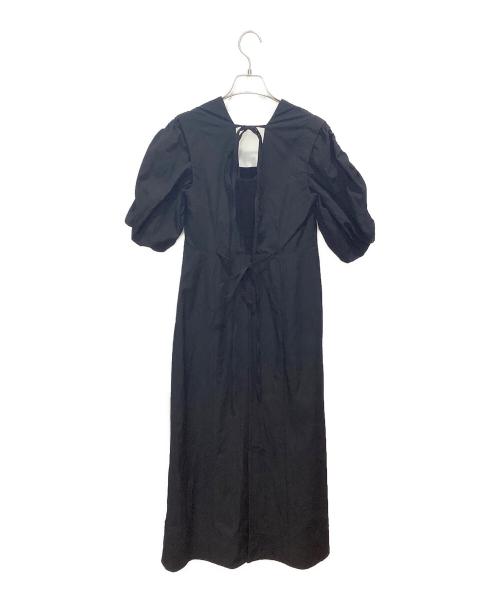 FRAY ID（フレイ アイディー）FRAY ID (フレイ アイディー) カットコンビパフワンピース ブラック サイズ:０の古着・服飾アイテム