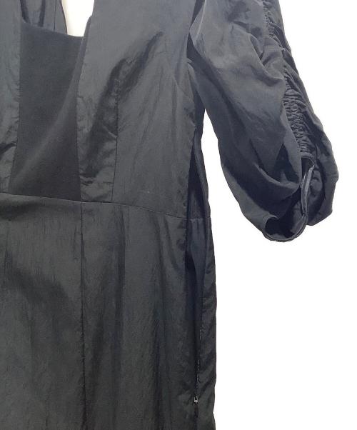 FRAY ID（フレイ アイディー）FRAY ID (フレイ アイディー) カットコンビパフワンピース ブラック サイズ:０の古着・服飾アイテム