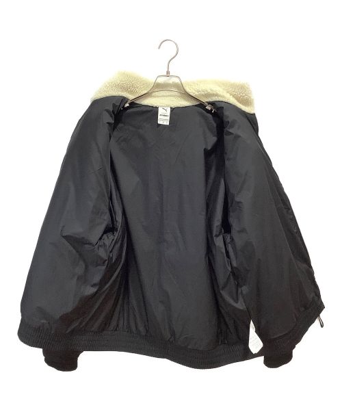 PUMA（プーマ）PUMA (プーマ) ATTEMPT (アテンプト) SHERPA BOMBER ブラック×ベージュ サイズ:Lの古着・服飾アイテム