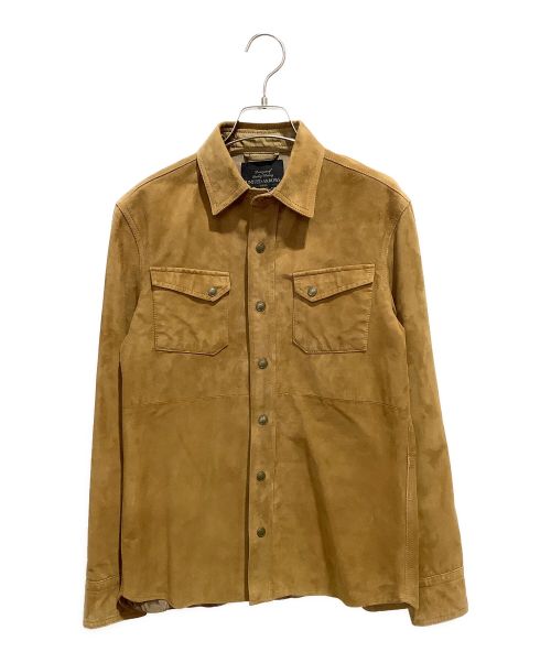 UNITED ARROWS TOKYO（ユナイテッドアローズトウキョウ）UNITED ARROWS TOKYO (ユナイテッドアローズトウキョウ) UA ゴートスウェードシャツ ブラウン サイズ:Sの古着・服飾アイテム